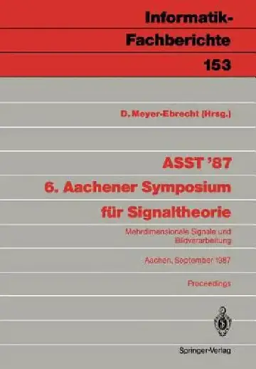 Cover of Asst '87 6. Aachener Symposium Für Signaltheorie