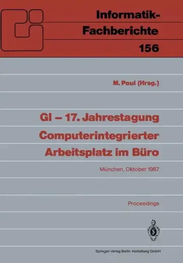Cover of GI -- 17. Jahrestagung Computerintegrierter Arbeitsplatz Im Büro