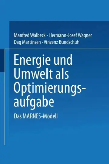 Cover of Energie Und Umwelt ALS Optimierungsaufgabe