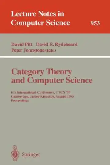 Cover of Category Theory and Computer Science
