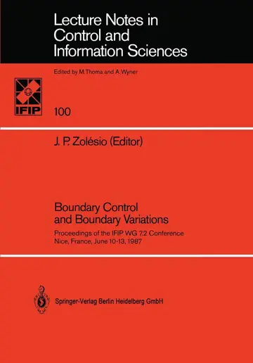 Cover of Boundary Control and Boundary Variations