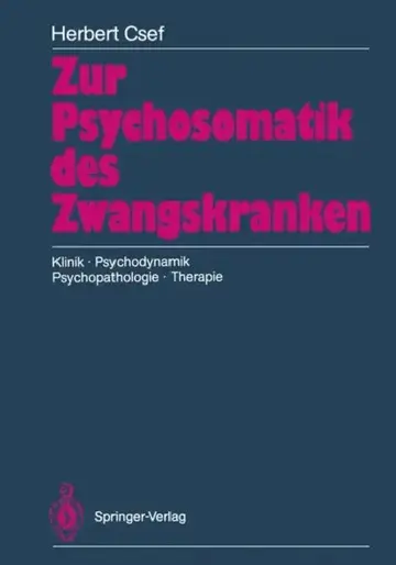 Cover of Zur Psychosomatik Des Zwangskranken