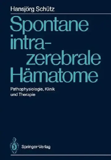 Cover of Spontane Intrazerebrale Hämatome