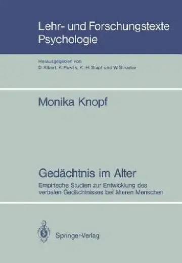 Cover of Gedächtnis Im Alter