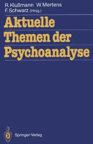 Cover of Aktuelle Themen Der Psychoanalyse
