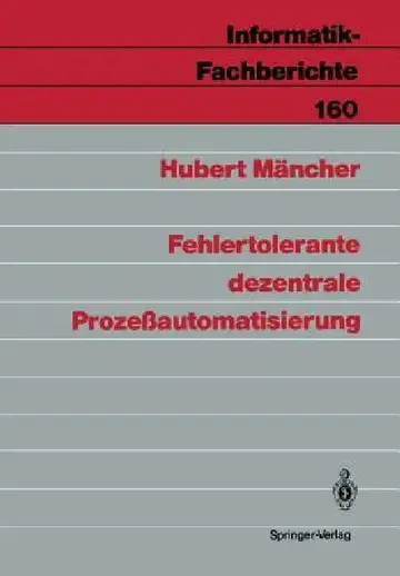 Cover of Fehlertolerante Dezentrale Prozeßautomatisierung