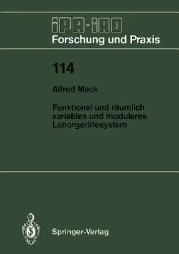 Cover of Funktional Und Räumlich Variables Und Modulares Laborgerätesystem