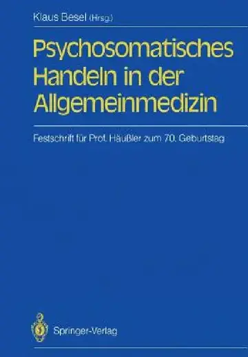 Cover of Psychosomatisches Handeln in Der Allgemeinmedizin