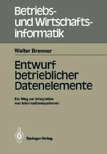 Cover of Entwurf Betrieblicher Datenelemente