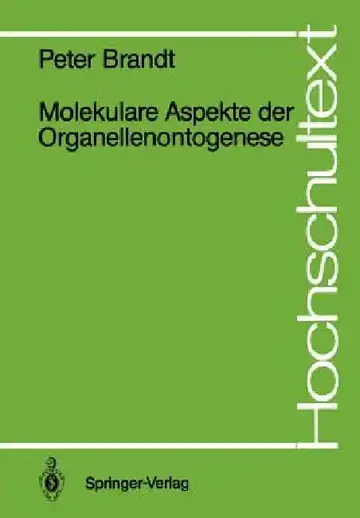 Cover of Molekulare Aspekte Der Organellenontogenese