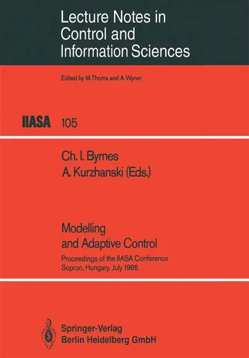 Cover of Modelling and Adaptive Control