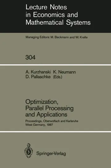 Cover of Optimization, Parallel Processing and Applications