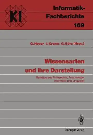 Cover of Wissensarten Und Ihre Darstellung