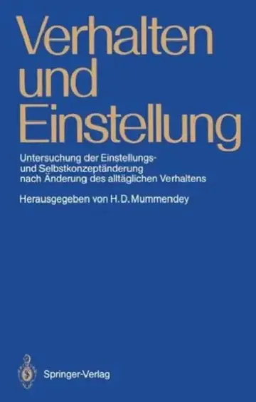 Cover of Verhalten Und Einstellung