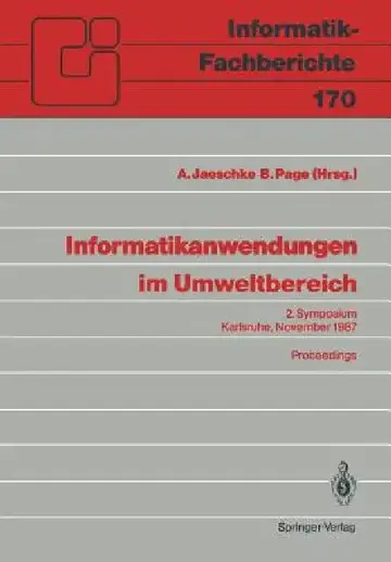 Cover of Informatikanwendungen Im Umweltbereich