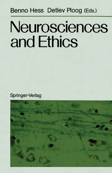 Cover of Neurosciences and Ethics