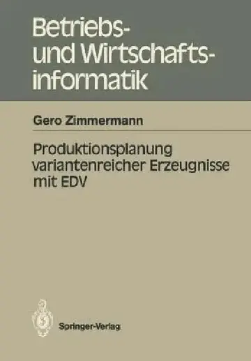 Cover of Produktionsplanung Variantenreicher Erzeugnisse Mit EDV