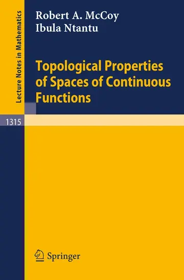 Cover of Topological Properties of Spaces of Continuous Functions