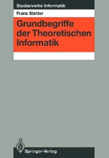 Cover of Grundbegriffe Der Theoretischen Informatik