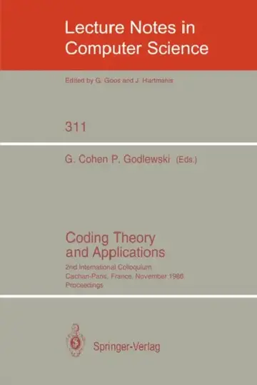 Cover of Coding Theory and Applications