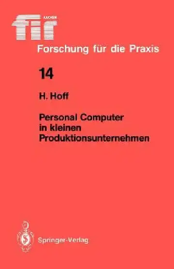 Cover of Personal Computer in Kleinen Produktionsunternehmen