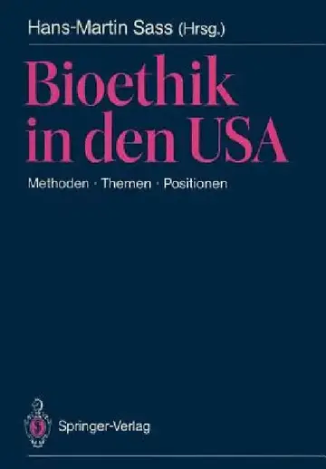 Cover of Bioethik in Den USA