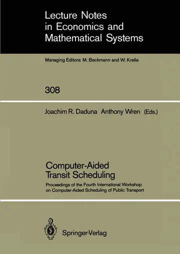 Cover of Computer-Aided Transit Scheduling