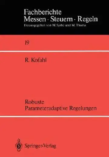 Cover of Robuste Parameteradaptive Regelungen