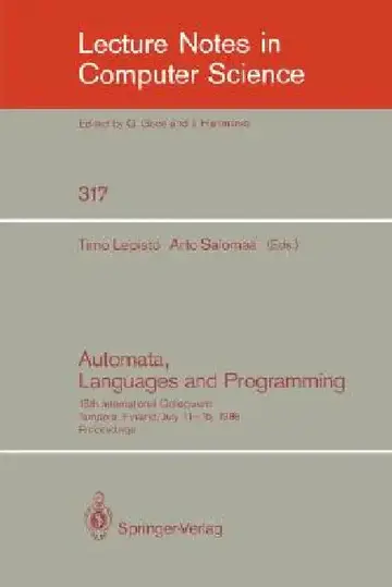 Cover of Automata, Languages and Programming