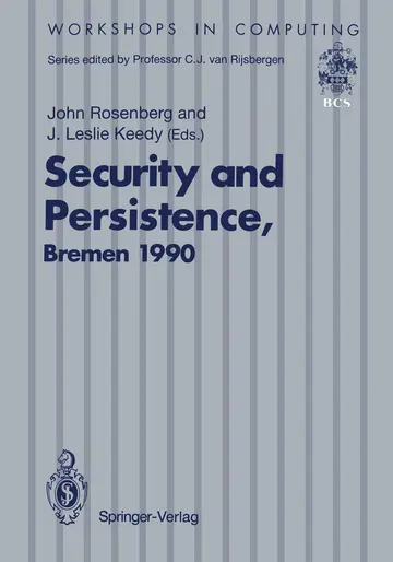 Cover of Security and Persistence