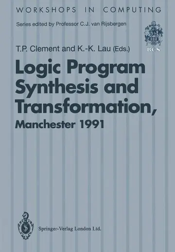 Cover of Logic Program Synthesis and Transformation