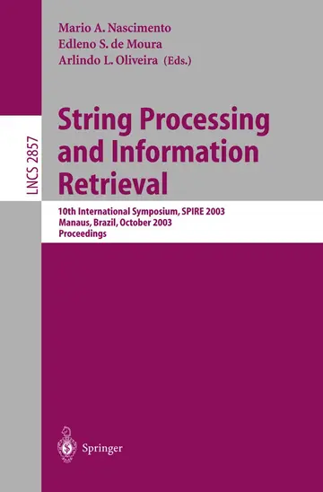 Cover of String Processing and Information Retrieval