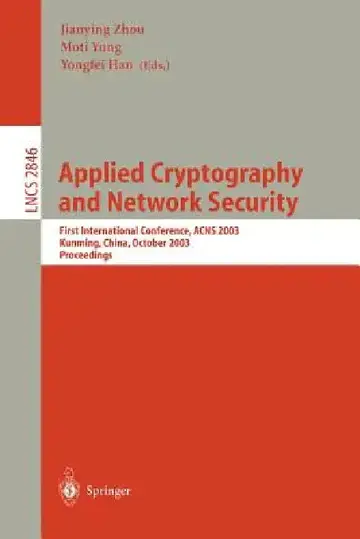 Cover of Applied Cryptography and Network Security