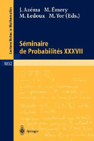 Cover of Séminaire de Probabilités XXXVII