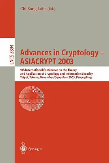 Cover of Advances in Cryptology - Asiacrypt 2003