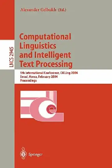 Cover of Computational Linguistics and Intelligent Text Processing