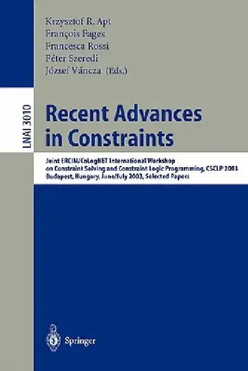 Cover of Recent Advances in Constraints