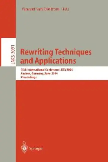 Cover of Rewriting Techniques and Applications