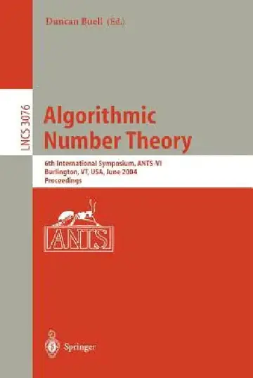 Cover of Algorithmic Number Theory