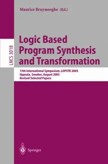 Cover of Logic Based Program Synthesis and Transformation