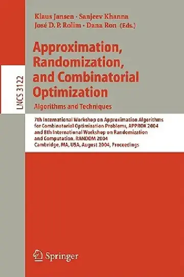 Cover of Approximation, Randomization and Combinatorial Optimization. Algorithms and Techniques