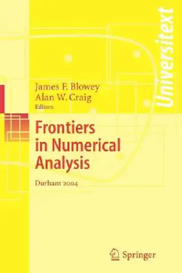 Cover of Frontiers of Numerical Analysis