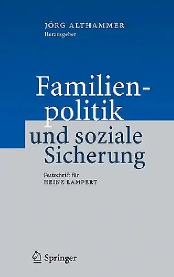 Cover of Familienpolitik Und Soziale Sicherung