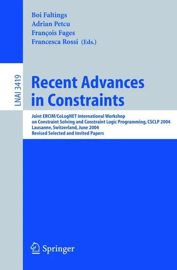 Cover of Recent Advances in Constraints