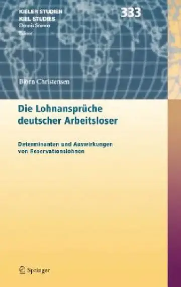 Cover of Die Lohnansprüche Deutscher Arbeitsloser