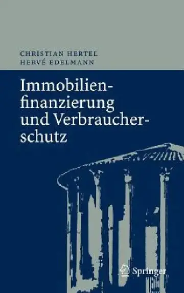 Cover of Immobilienfinanzierung und Verbraucherschutz