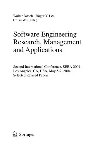 Cover of Software Engineering Research and Applications
