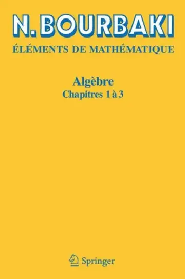 Cover of Algèbre