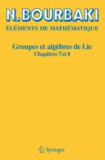 Cover of Groupes Et Algèbres de Lie