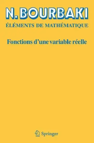 Cover of Fonctions d'Une Variable Réelle